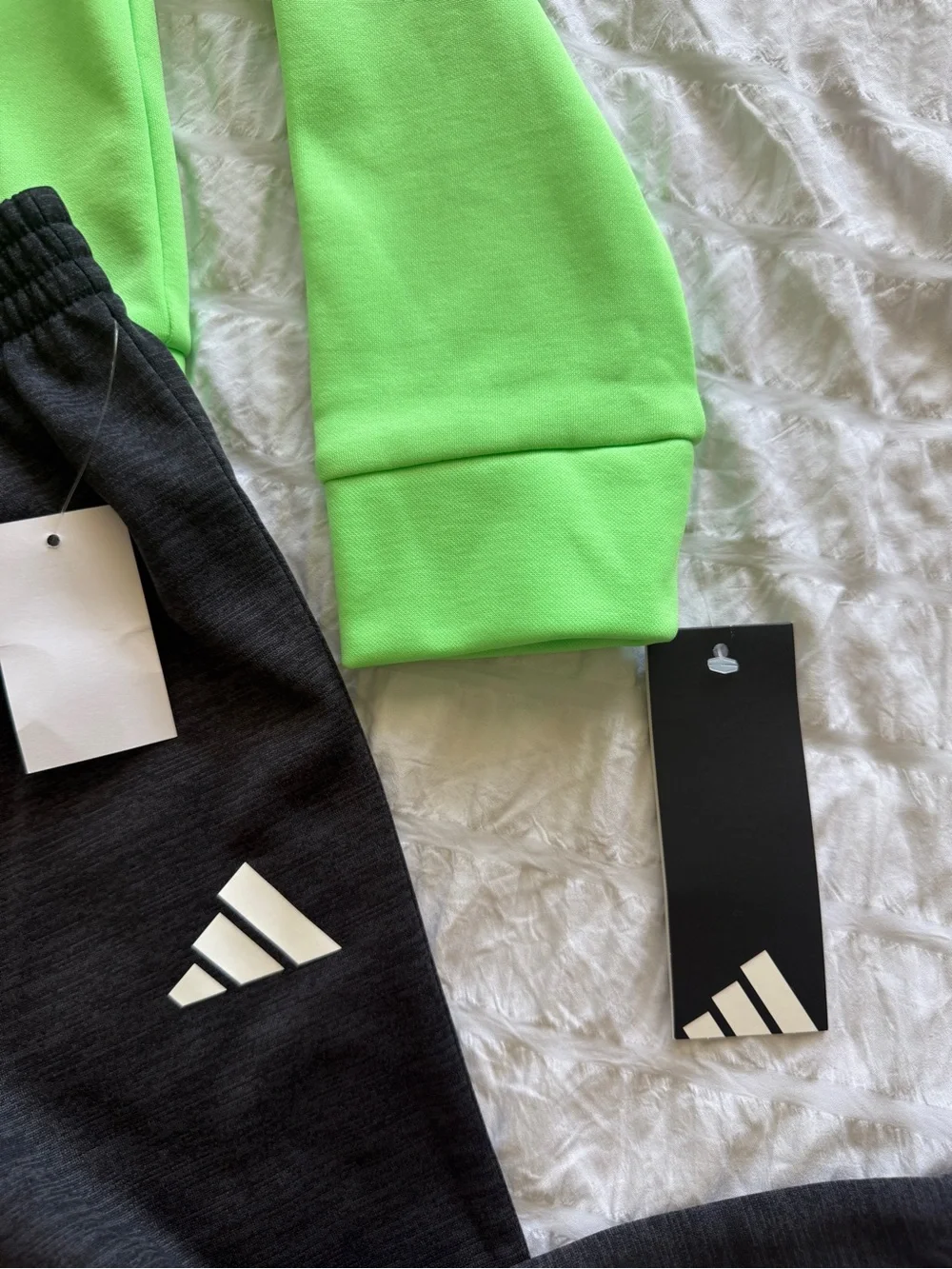 Adidas Kids Neon Green Hoodie & Joggers Set